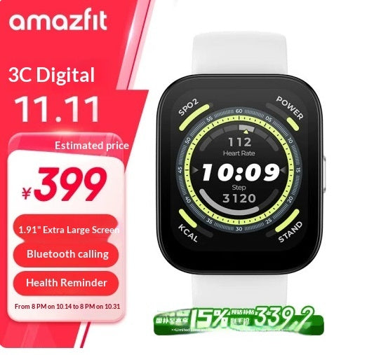 Dawn White 46mm Smartwatch With Blood Oxygen And Heart Rate Monitoring