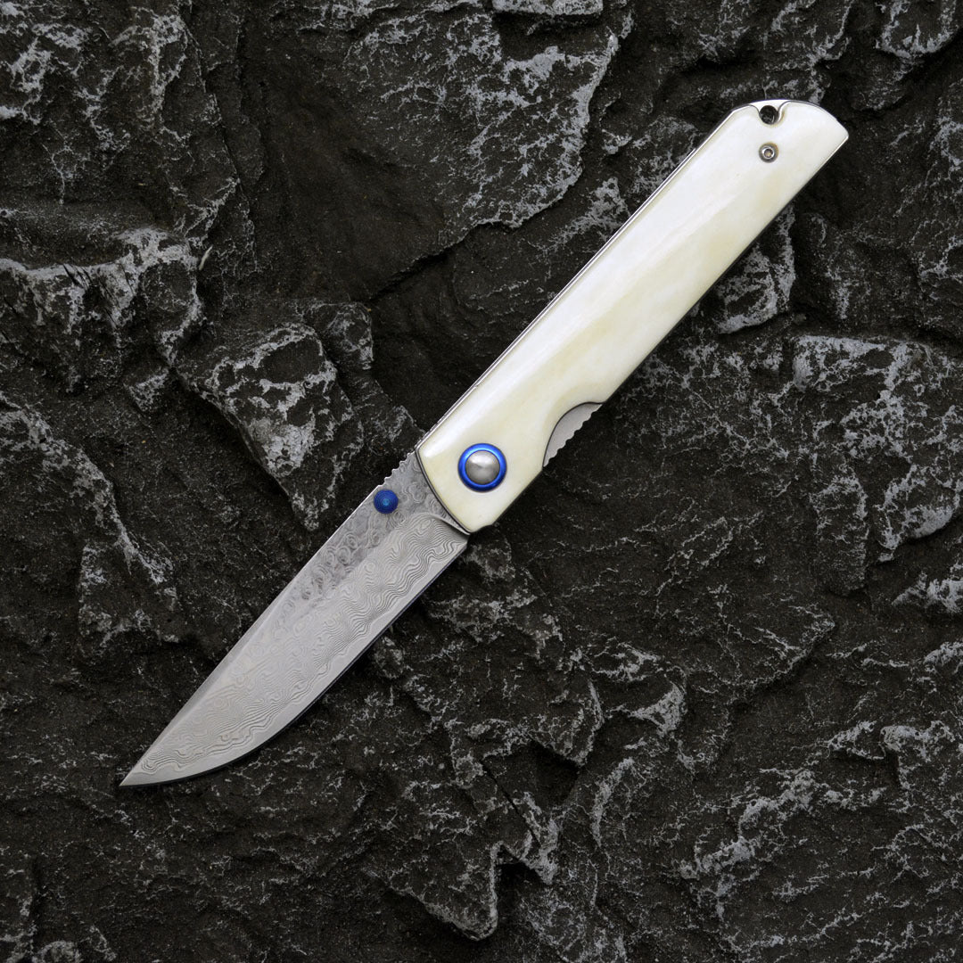 Damascus Steel A Folding Knife Foldable And Portable Knife Outdoor