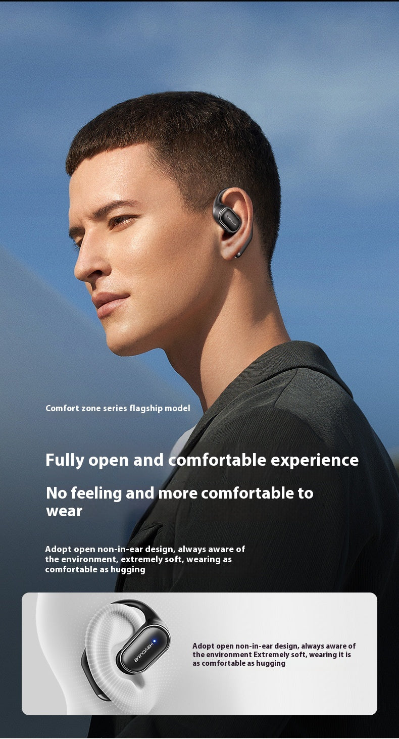 Bluetooth Headset Wireless Large Power Ultra-long Life Battery Sports Ear Hook Air Conduction