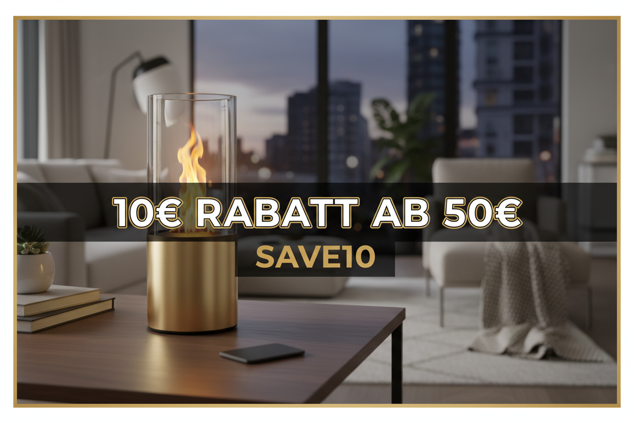 Fireplace Lamp 10€ Rabatt Banner